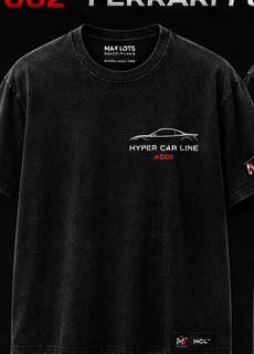 Hyper Car Line Ferrari F80 Tee — Vintage Black, front