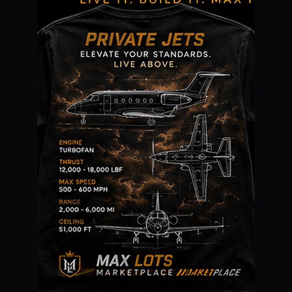 Elevate Your Standards Private Jet Tee — Vintage Black, back