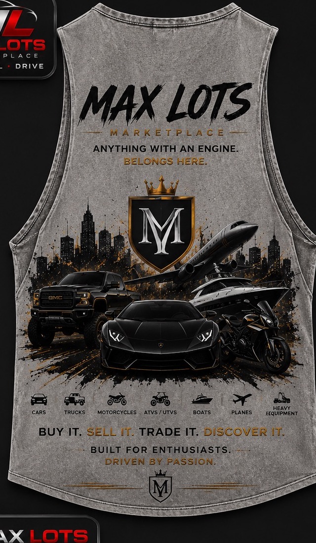 Max Lots Vintage Muscle Tank — Vintage Grey, back