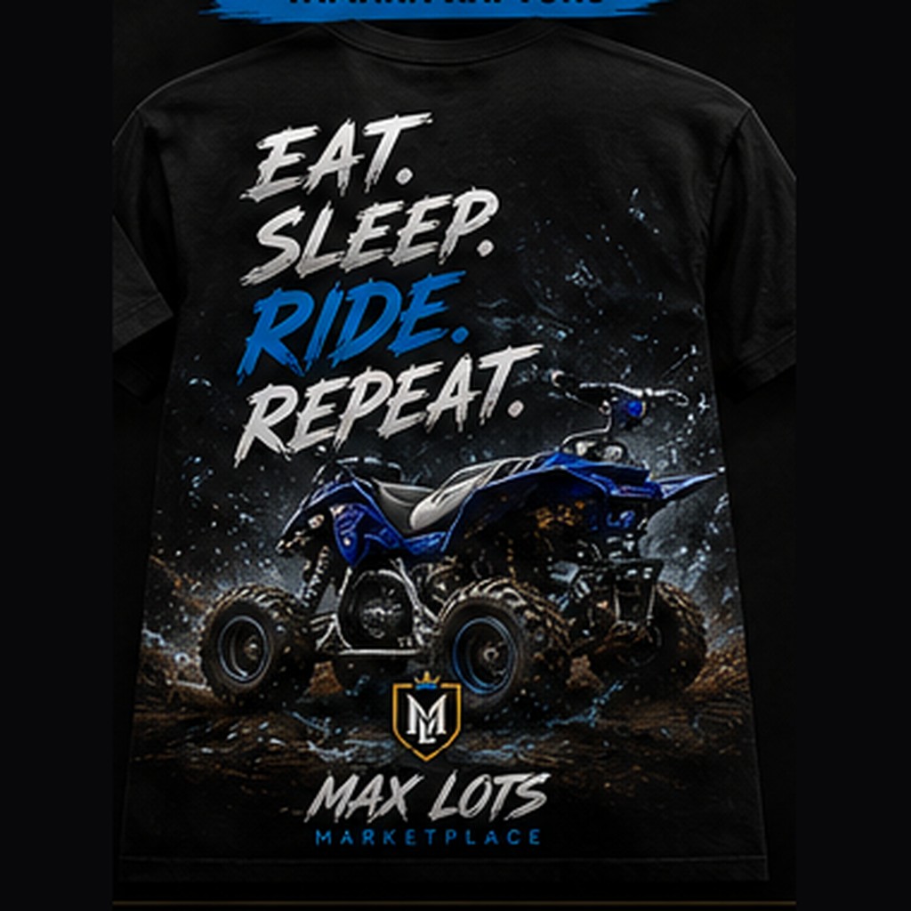 Four Wheels Throttle Therapy Tee — Vintage Black, back