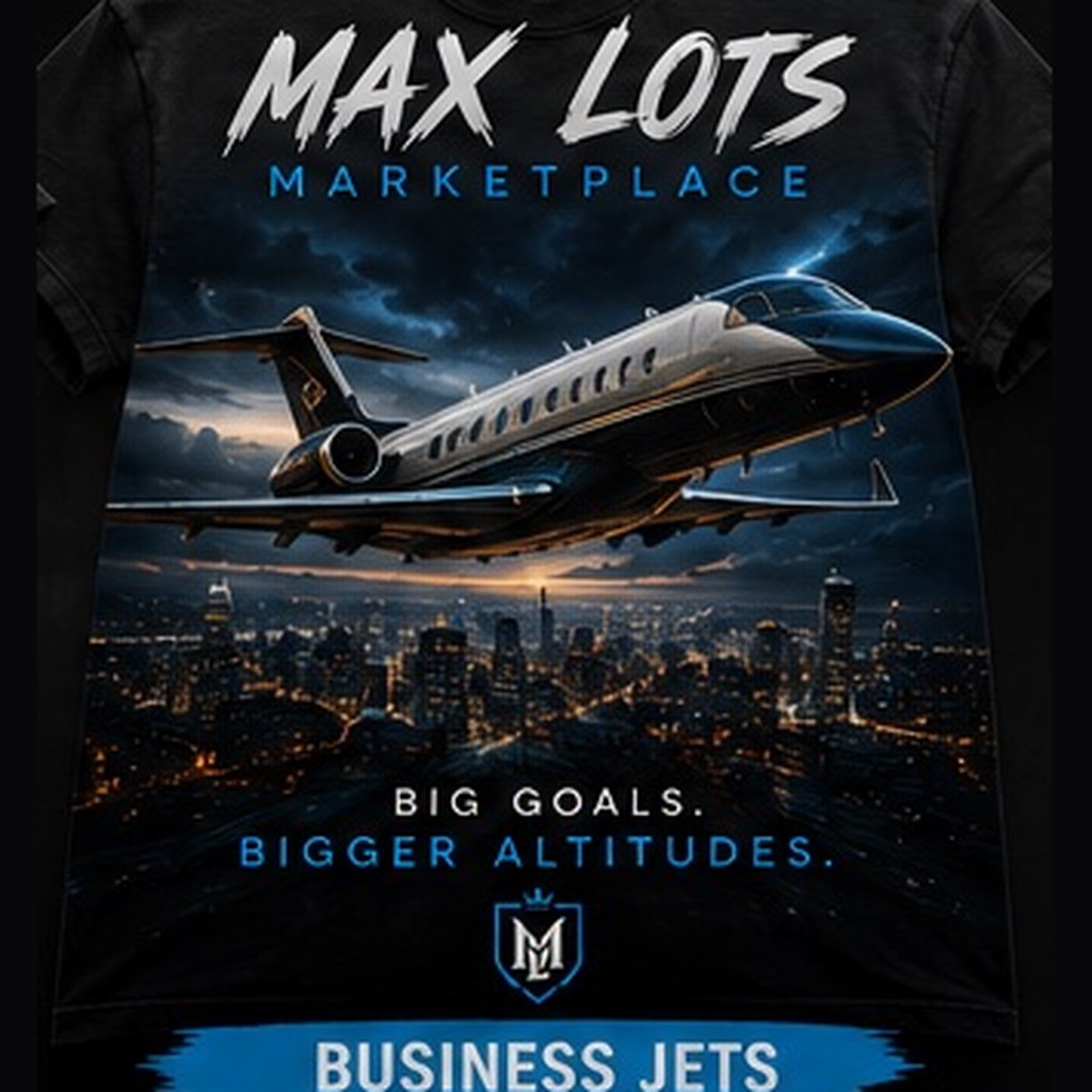 Big Goals Bigger Altitudes Business Jet Tee — Vintage Black, front