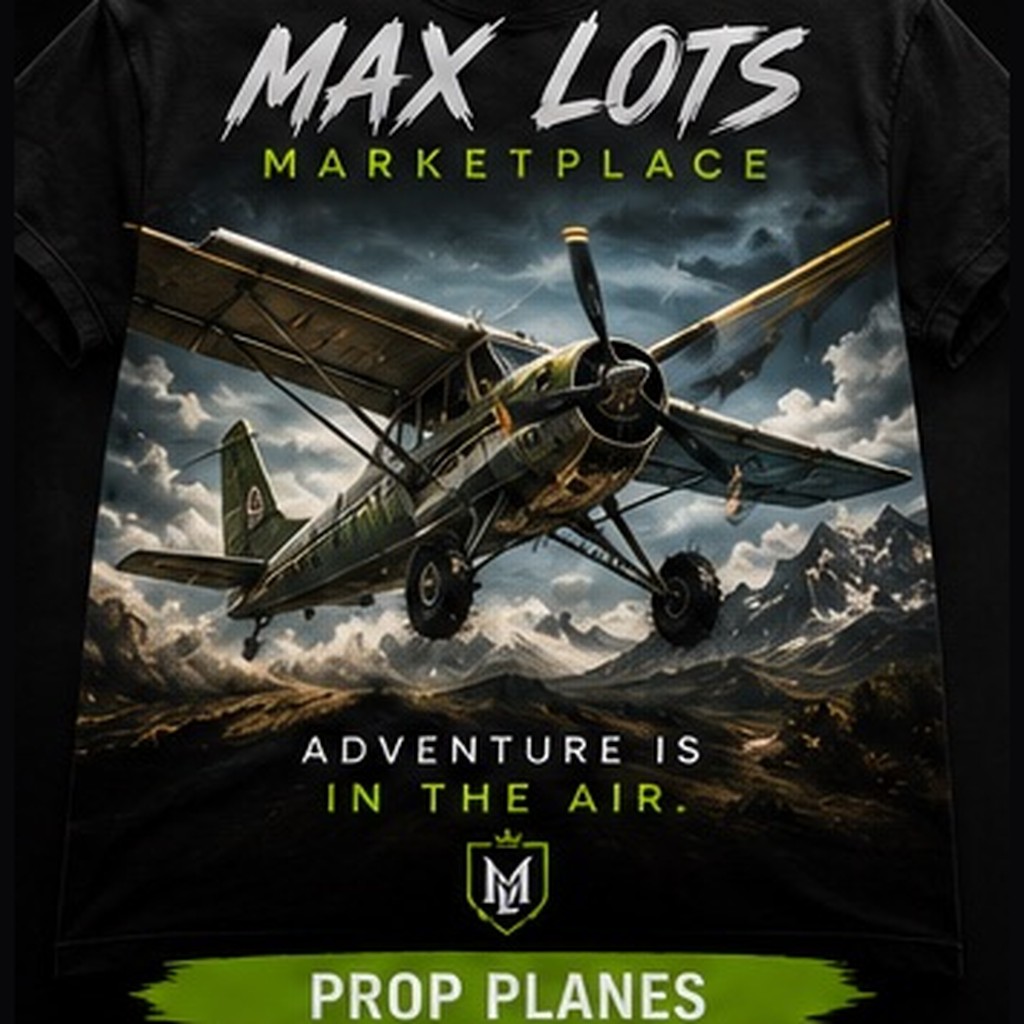 Adventure Is In The Air Prop Plane Tee — Vintage Black, front