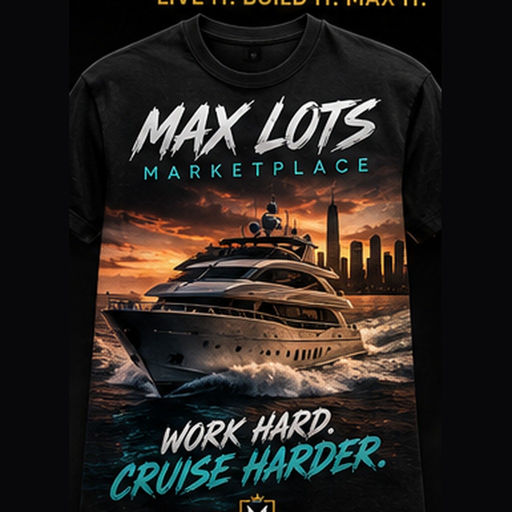 Work Hard Cruise Harder Yacht Tee — Vintage Black, front