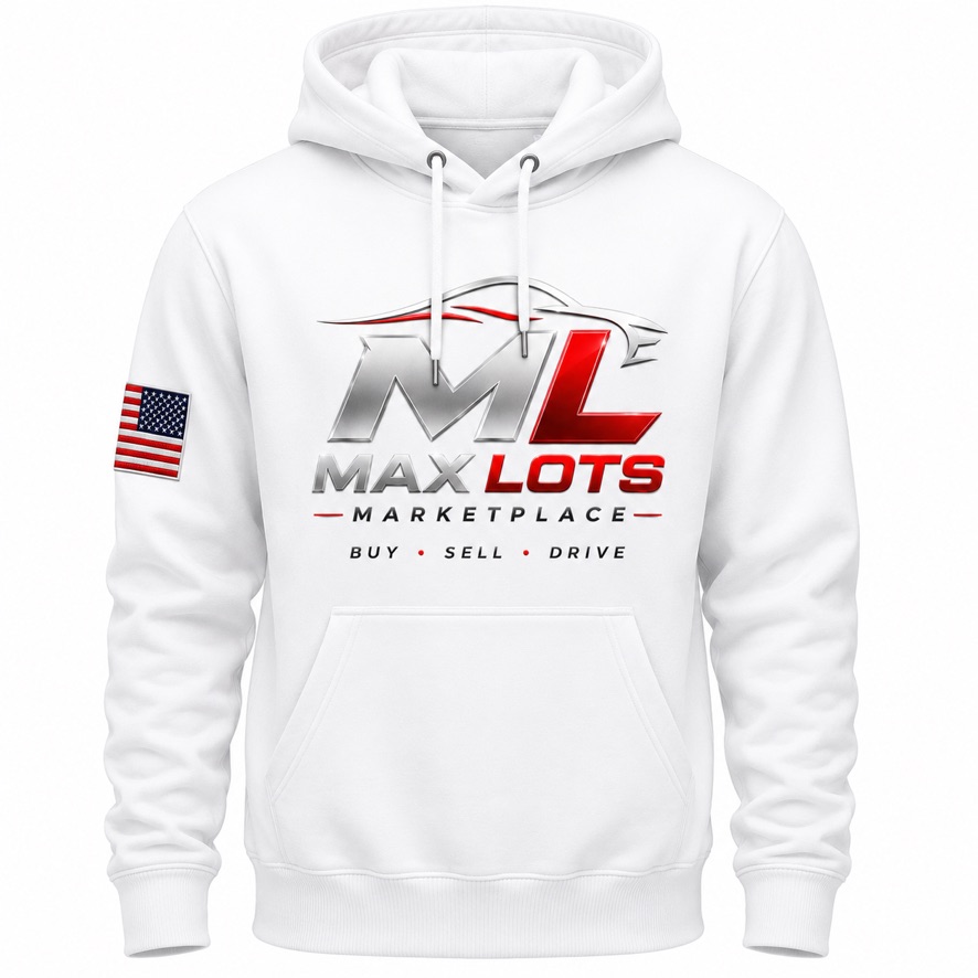 Max Lots Stitched Logo Hoodie — Bone White — Bone White, front
