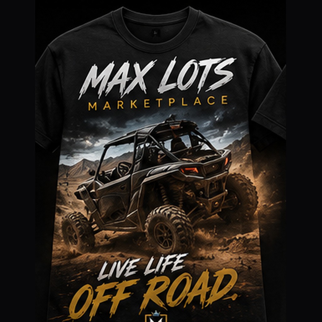Live Life Off Road Side-by-Side Tee — Vintage Black, front