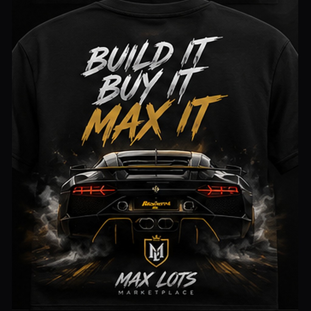 Buy Sell Win Lamborghini Tee — Vintage Black, back