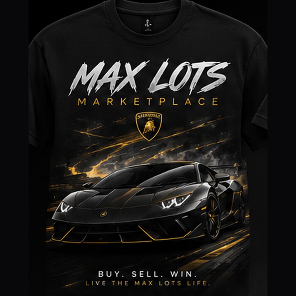 Buy Sell Win Lamborghini Tee — Vintage Black, front