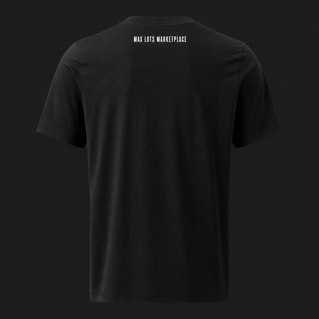 Max Lots Buy Sell Discover Tee — Jet Black, back