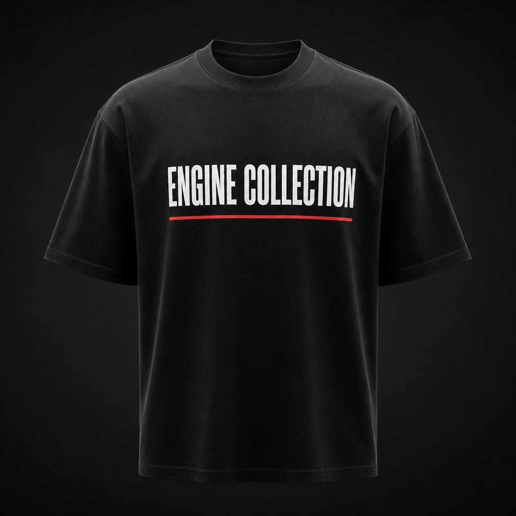 Max Lots Engine Collection T-Shirt — Jet Black, front
