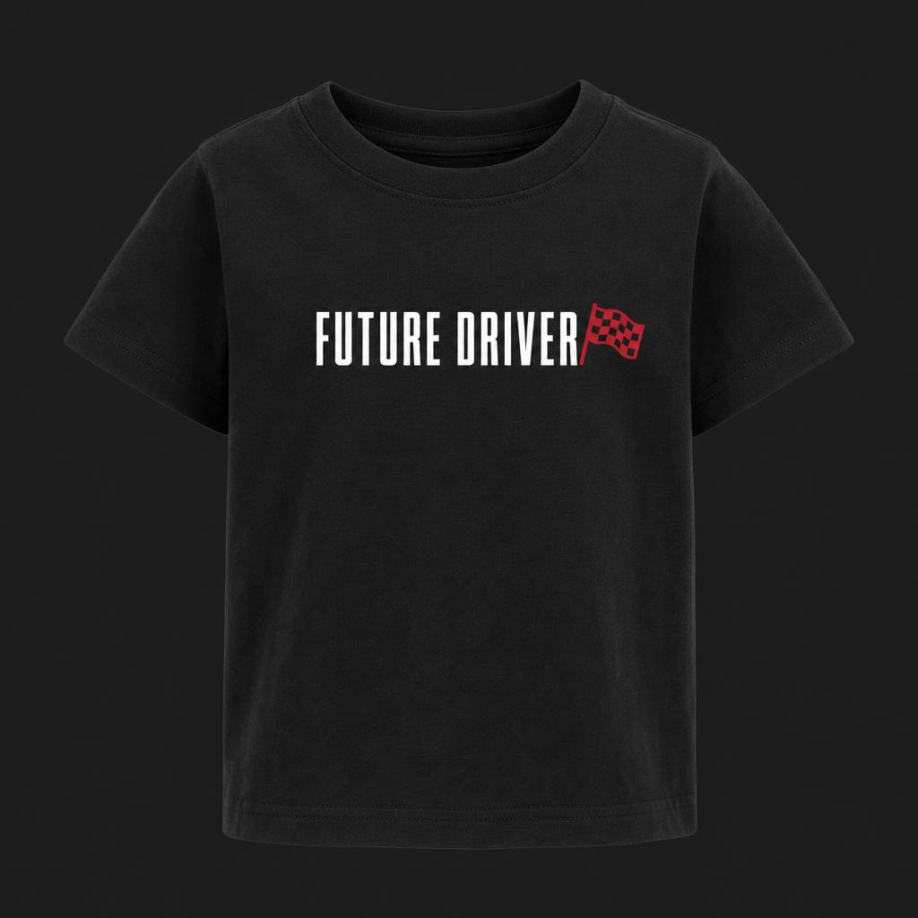 Max Lots Kids Racing Tee — Jet Black, front