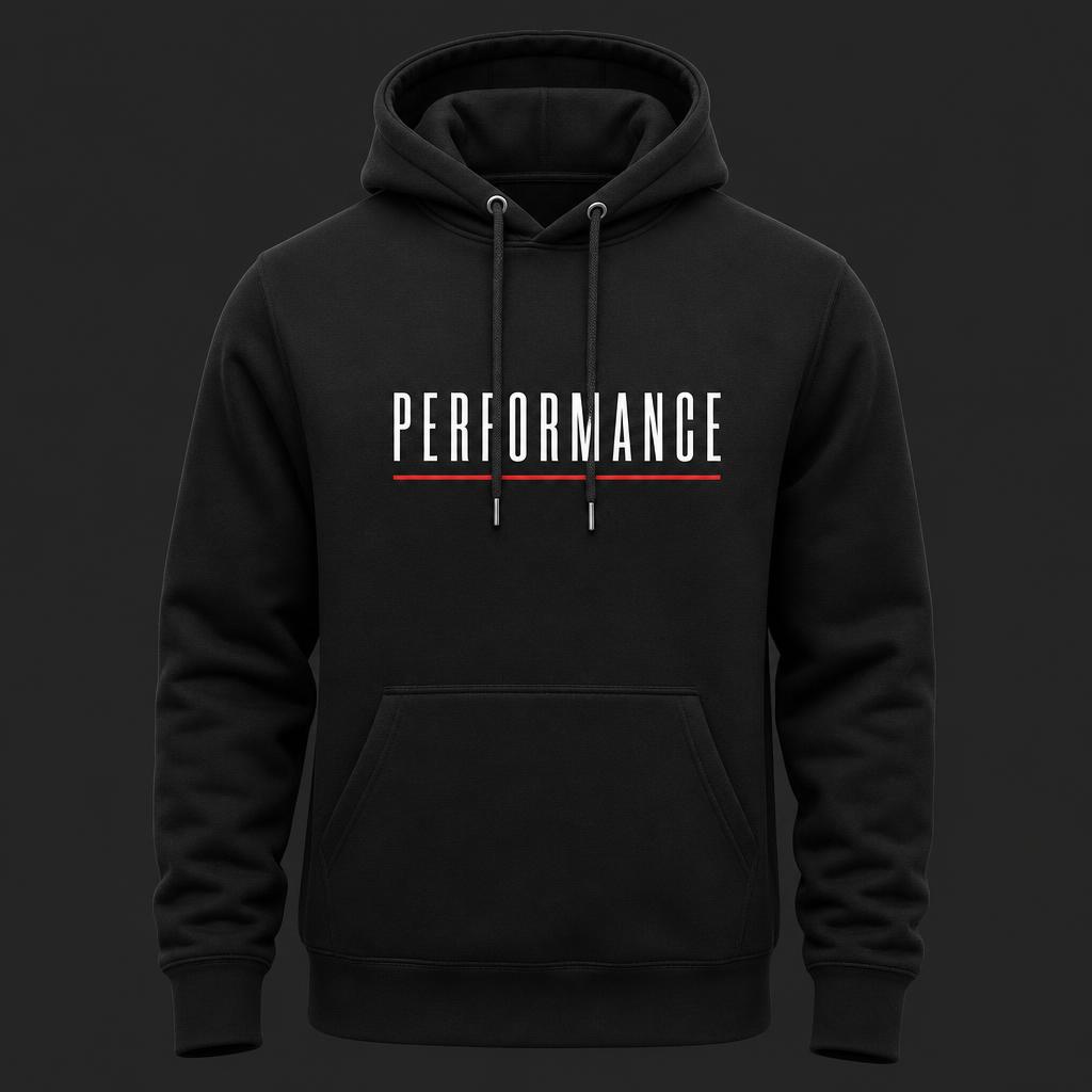 Max Lots Performance Hoodie — Jet Black, front