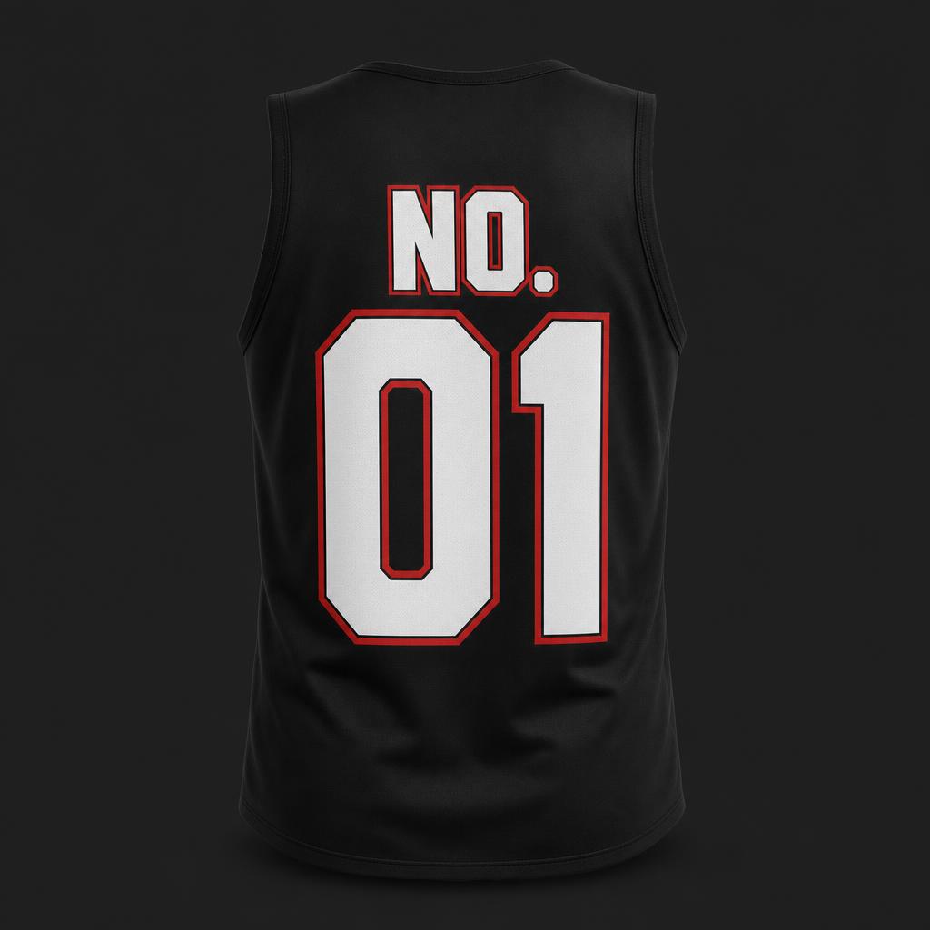 Max Lots Racing Tank — Jet Black, back