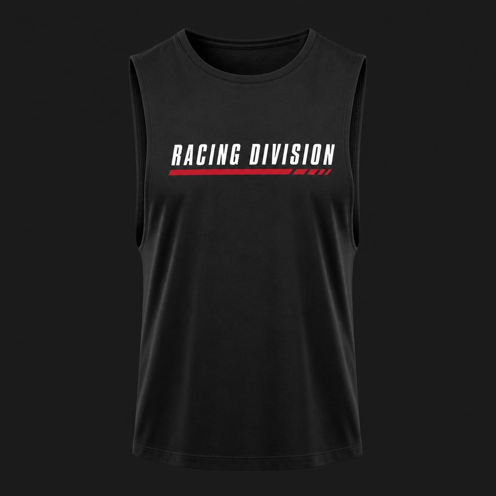 Max Lots Racing Tank — Jet Black, front